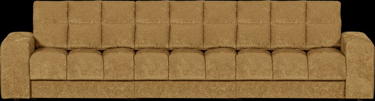 Second Date, 3-personers sofa, guld, H78x99x316 cm, stof