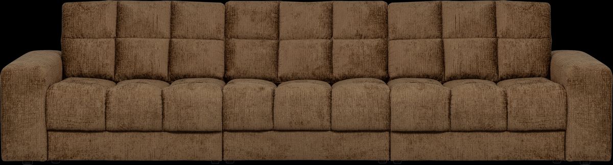 Second Date, 3-personers sofa, messing, H78x99x316 cm, velour