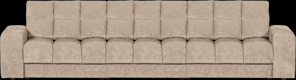 Second Date, 3-personers sofa, nougat, H78x99x316 cm, stof