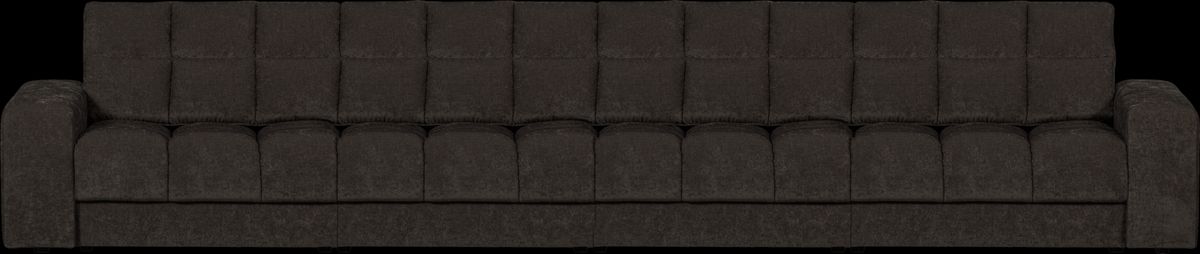 Second Date, 4-personers sofa, antracit, H78x99x406 cm, stof