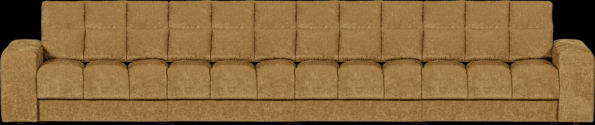 Second Date, 4-personers sofa, guld, H78x99x406 cm, stof