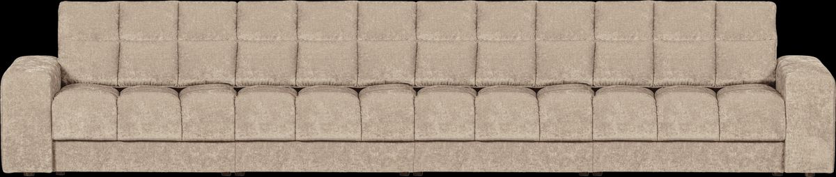 Second Date, 4-personers sofa, nougat, H78x99x406 cm, stof