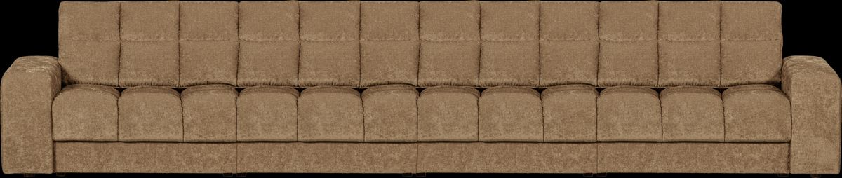 Second Date, 4-personers sofa, sand, H78x99x406 cm, stof