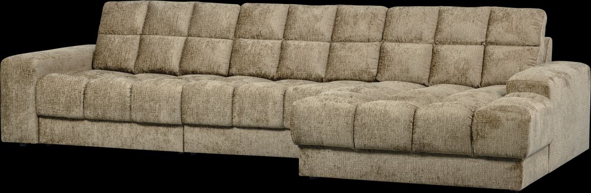 Second Date, Chaiselong sofa, højrevendt, lysegrå, H78x162x316 cm, velour