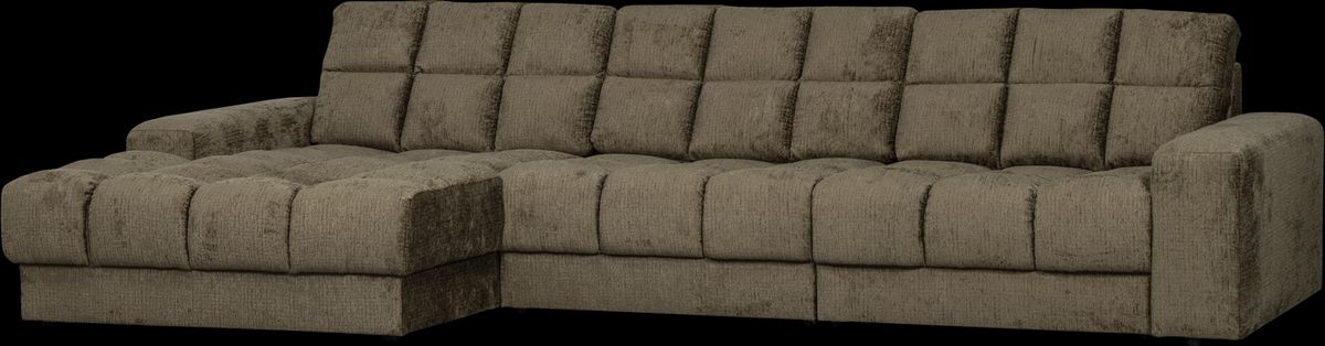 Second Date, Chaiselong sofa, venstrevendt, grøn, H78x162x316 cm, velour