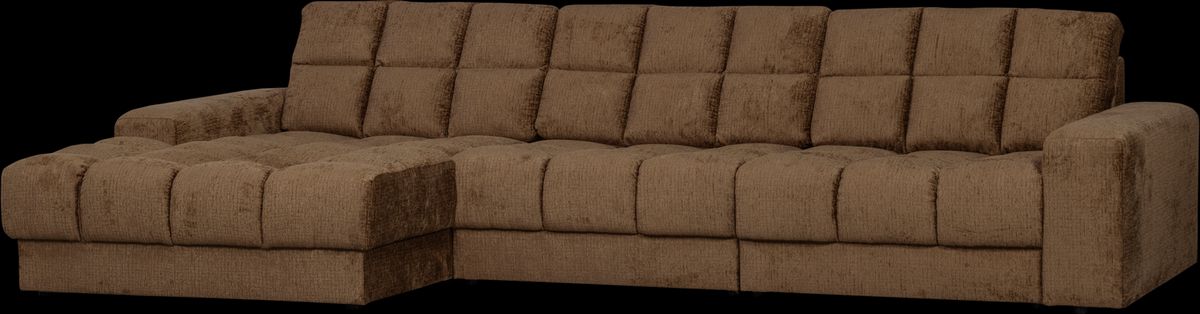 Second Date, Chaiselong sofa, venstrevendt, messing, H78x162x316 cm