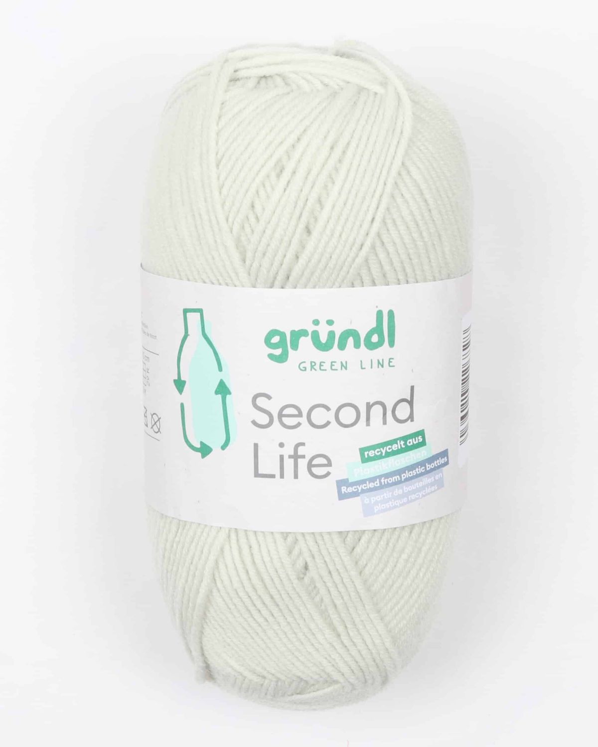 Second Life fra Gründl (bæredygtigt) i mange farver - Fv. 01 hvid - 14% Akryl, 86% Genbrugs-polyester