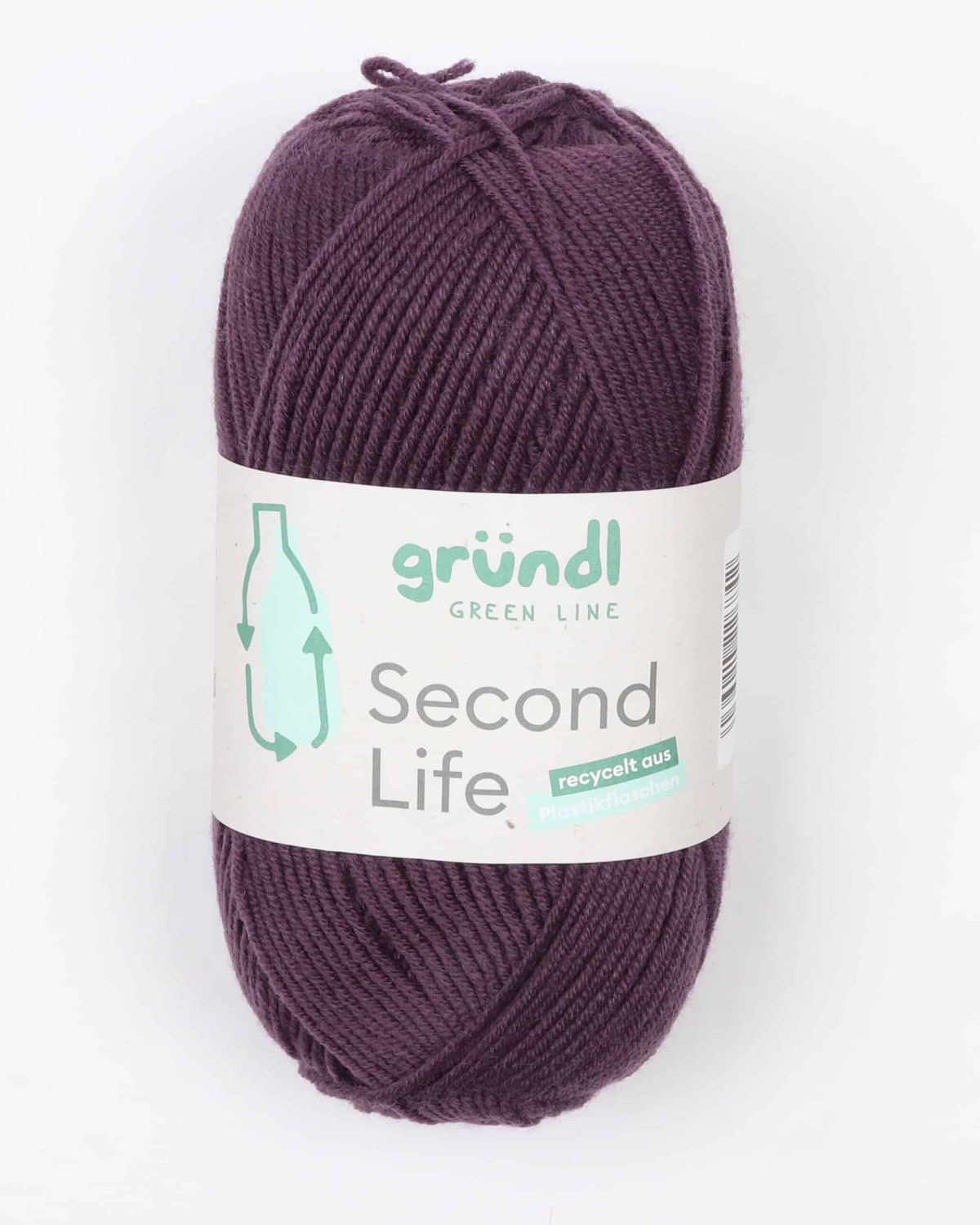 Second Life fra Gründl (bæredygtigt) i mange farver - Fv. 03 blomme - 14% Akryl, 86% Genbrugs-polyester