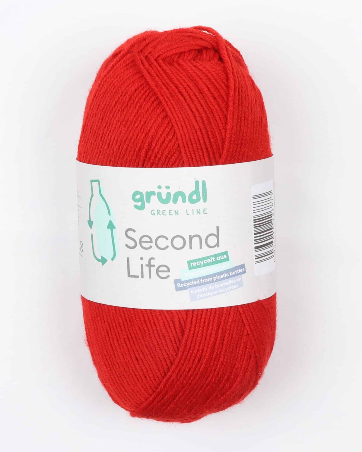 Second Life fra Gründl (bæredygtigt) i mange farver - Fv. 06 rød - 14% Akryl, 86% Genbrugs-polyester