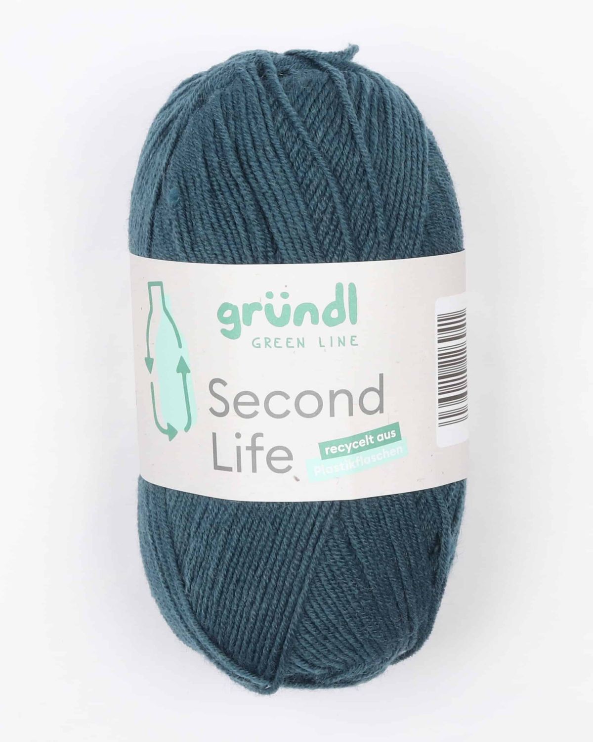 Second Life fra Gründl (bæredygtigt) i mange farver - Fv. 13 petrol - 14% Akryl, 86% Genbrugs-polyester