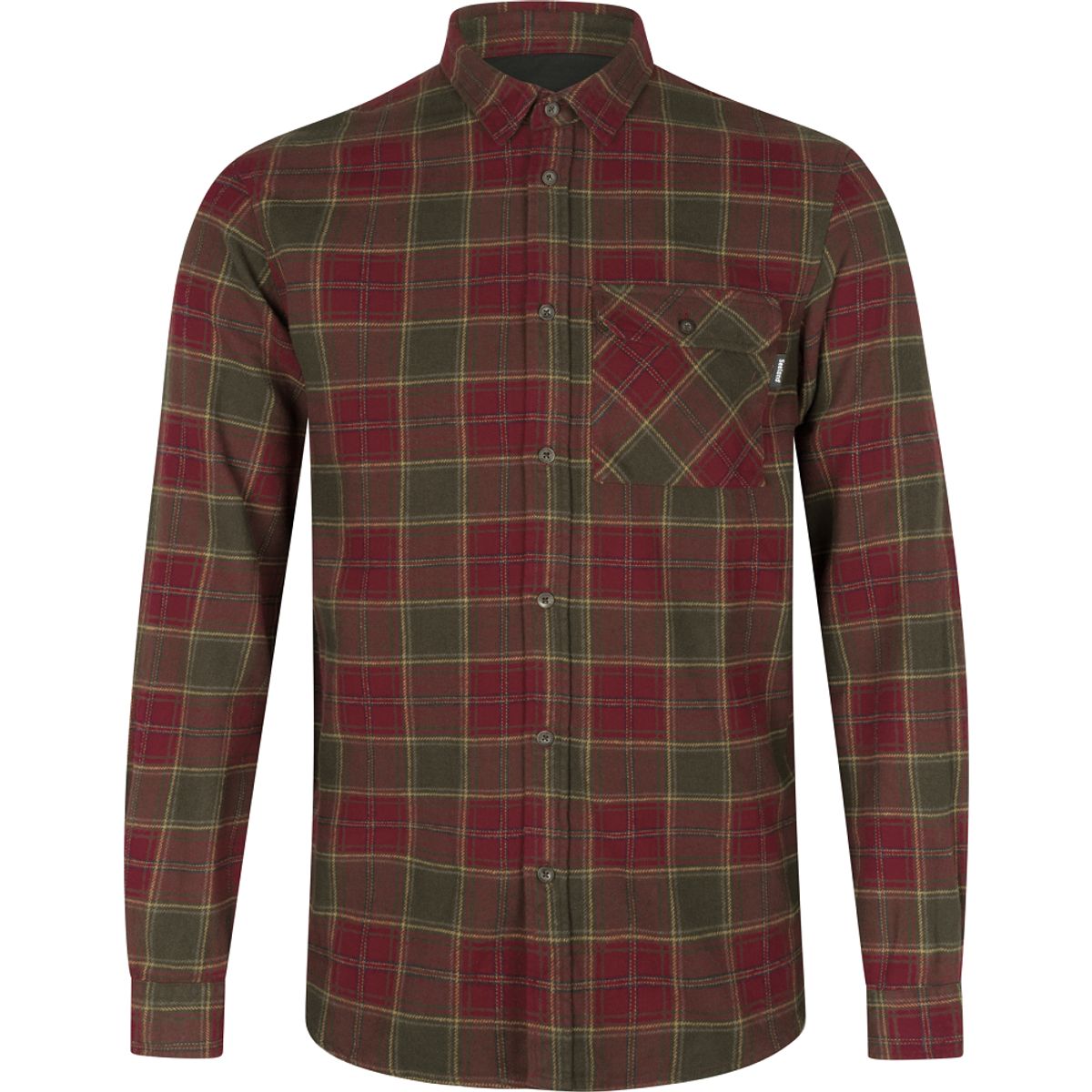 Seeland Glen flannel skjorte red forest check - M