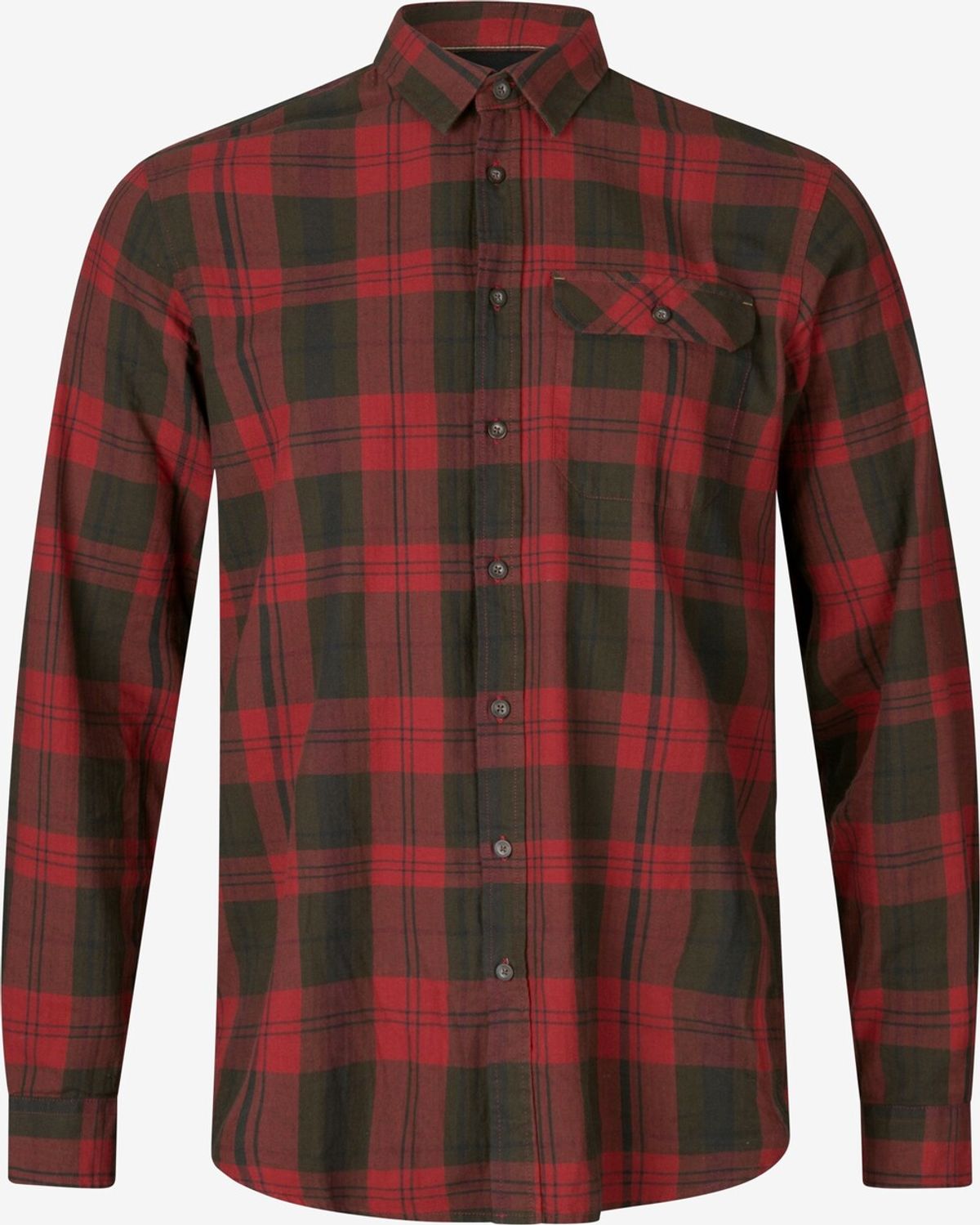 Seeland - Highseat skjorte (Red forest check) - L