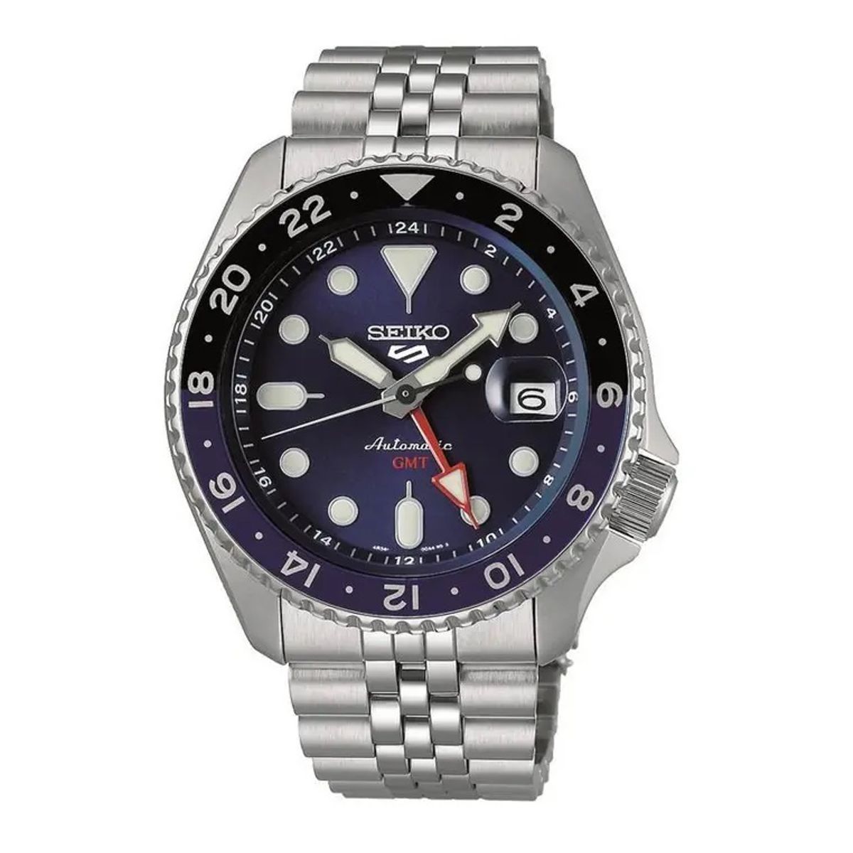 Seiko 5 Sports Automatic GMT Blue Herreur