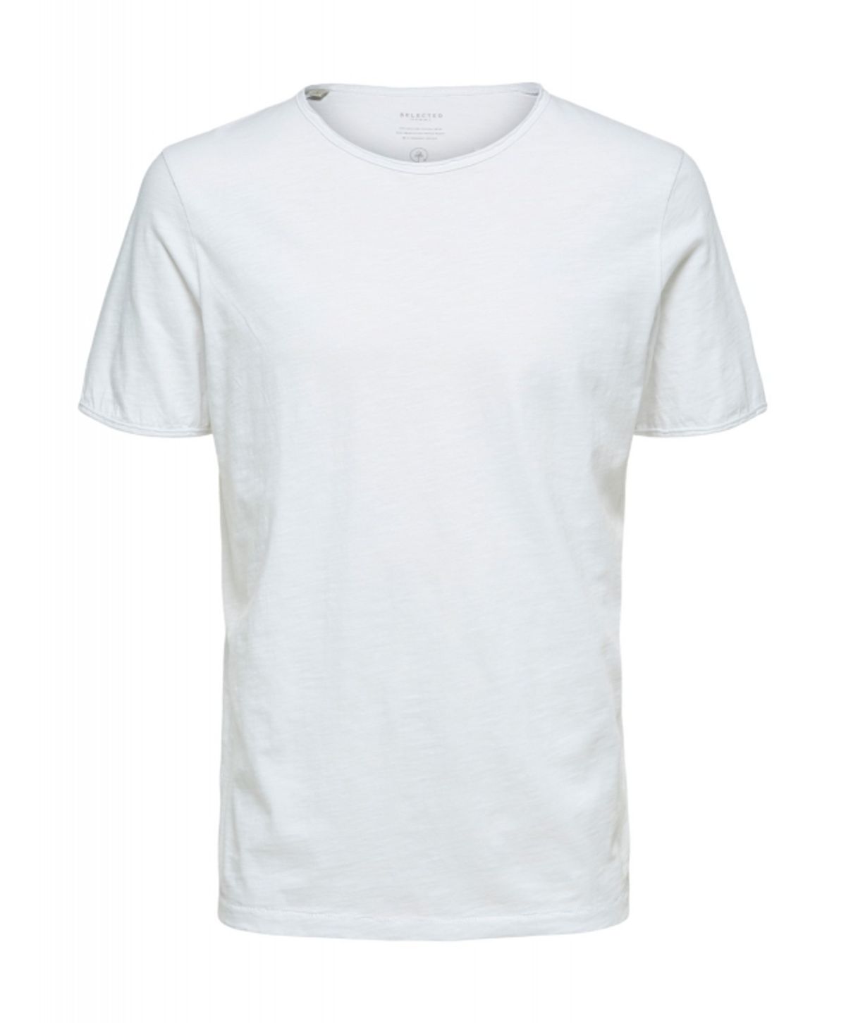 Selected crew neck t-shirt i bright white til herre