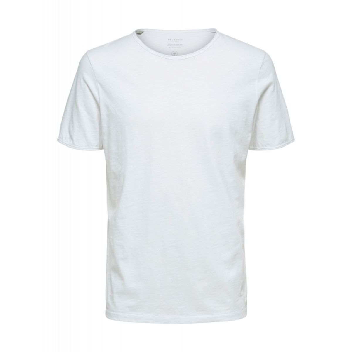 Selected crew neck t-shirt i bright white til herre