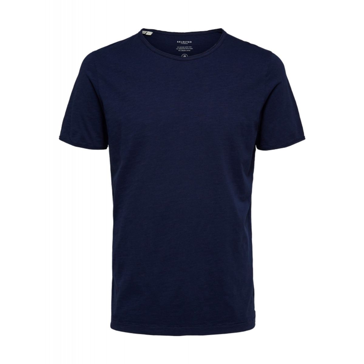 Selected crew neck t-shirt i maritime blue til herre