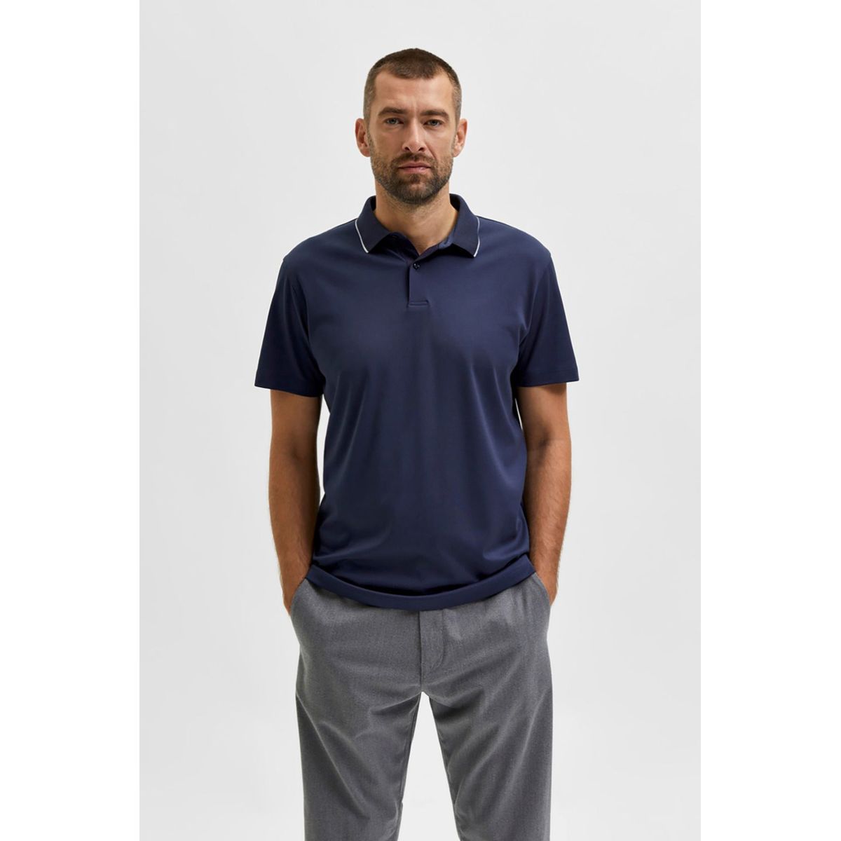 Selected Homme Polo Ss Leroy Coolmax