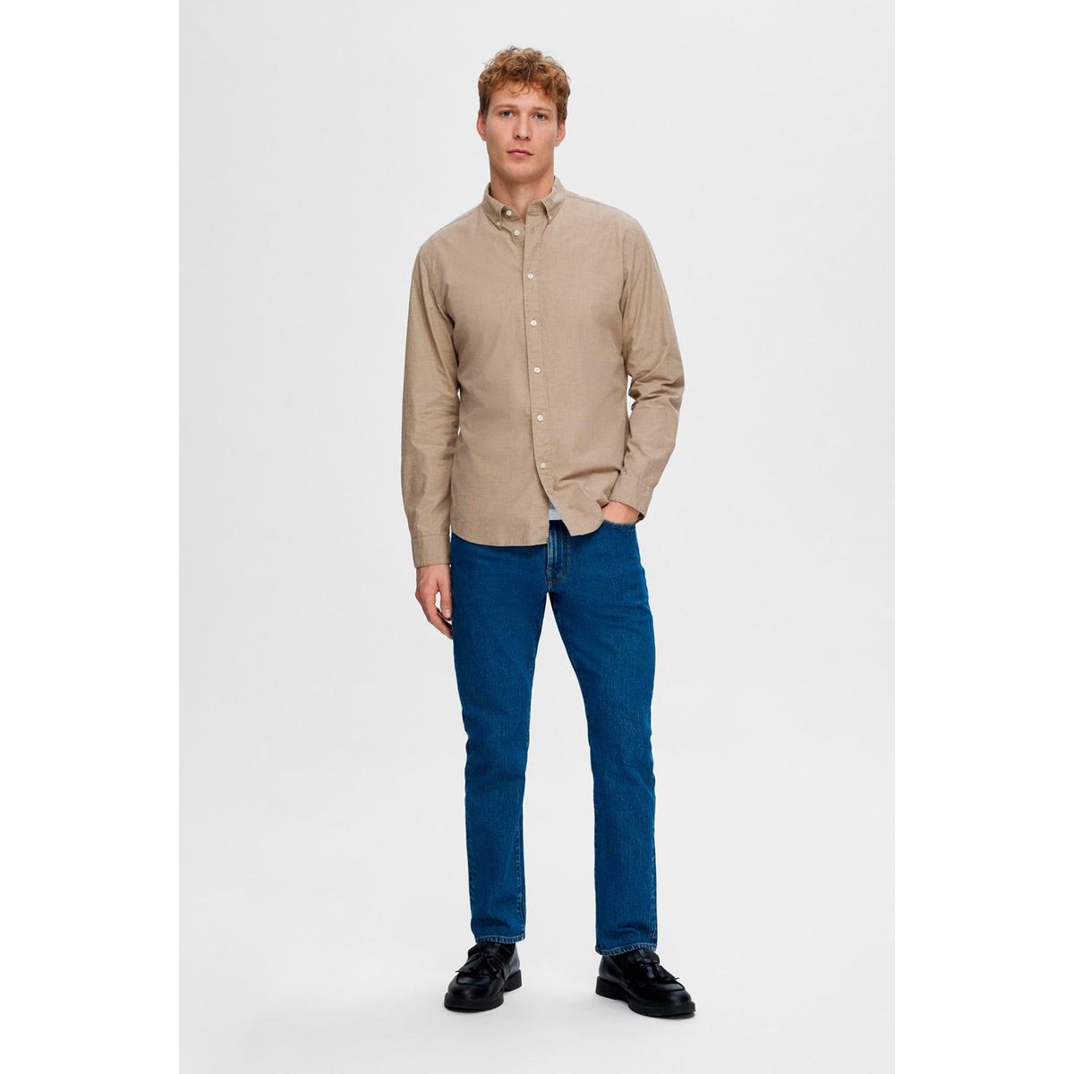 Selected Homme Skjorte Ls Rick Poplin