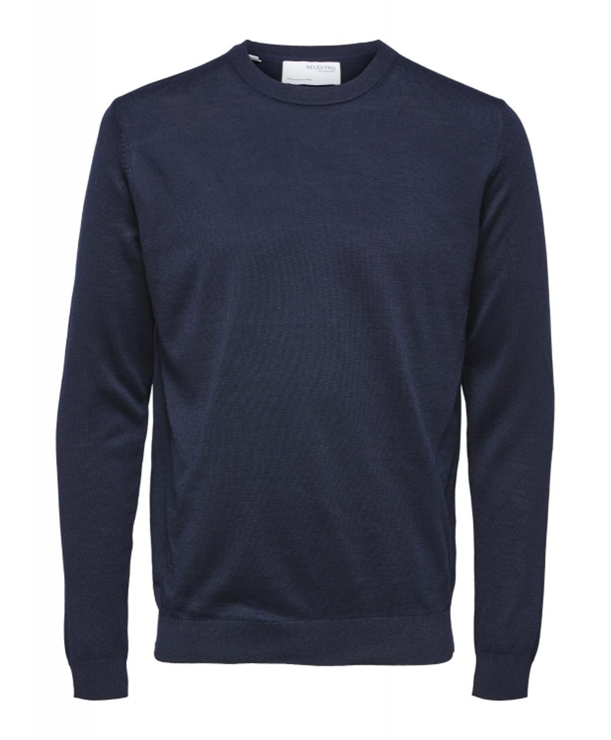 Selected sweatshirt i merinould i navy til herre