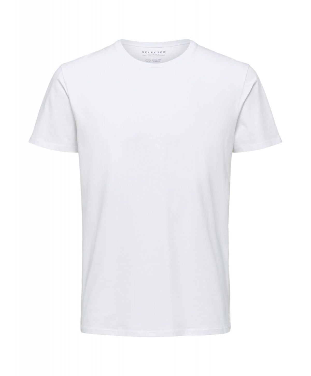 Selected t-shirt med økologisk bomuld i bright white til herre