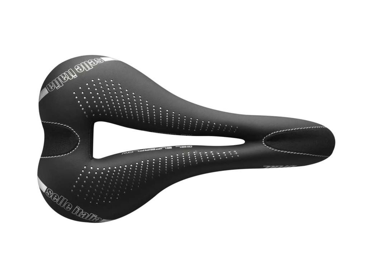 Selle Italia Diva Gel Superflow L - Cykelsadel - Sort