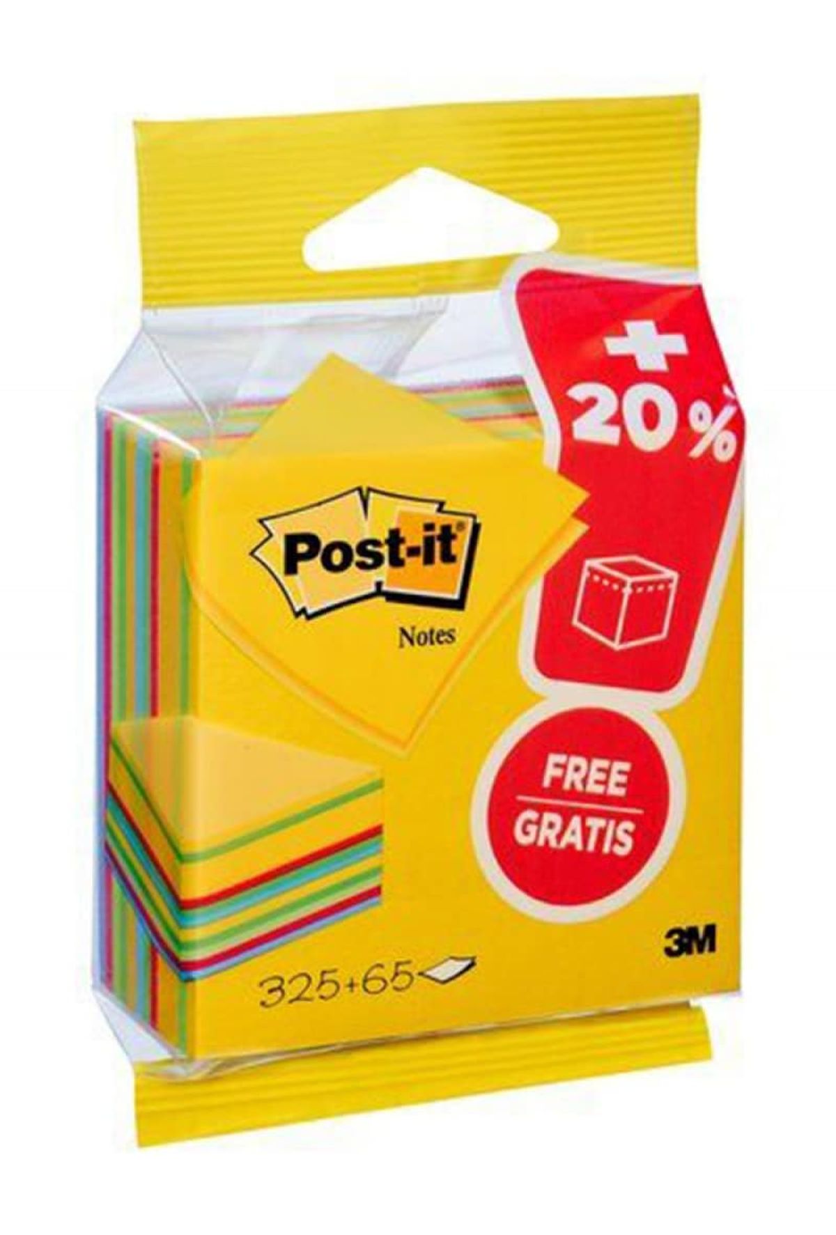 Selvklæbende terning POST-IT® (2014-UCP), 76x76mm, 1x325 ark, farvemix, 1 pakke