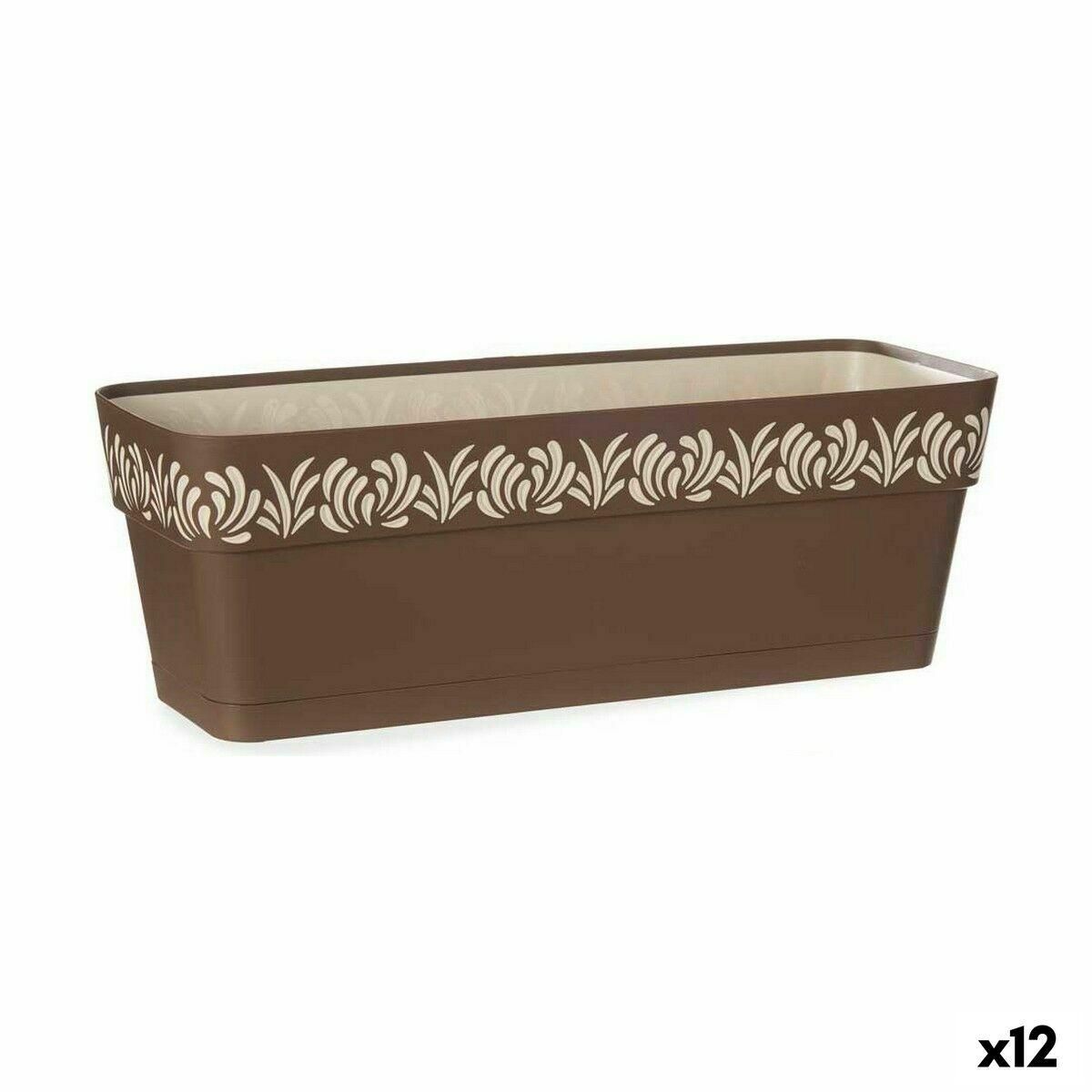 Selvvandende planter Stefanplast Gaia Brun Plastik 18 x 17 x 49,5 cm (12 enheder)