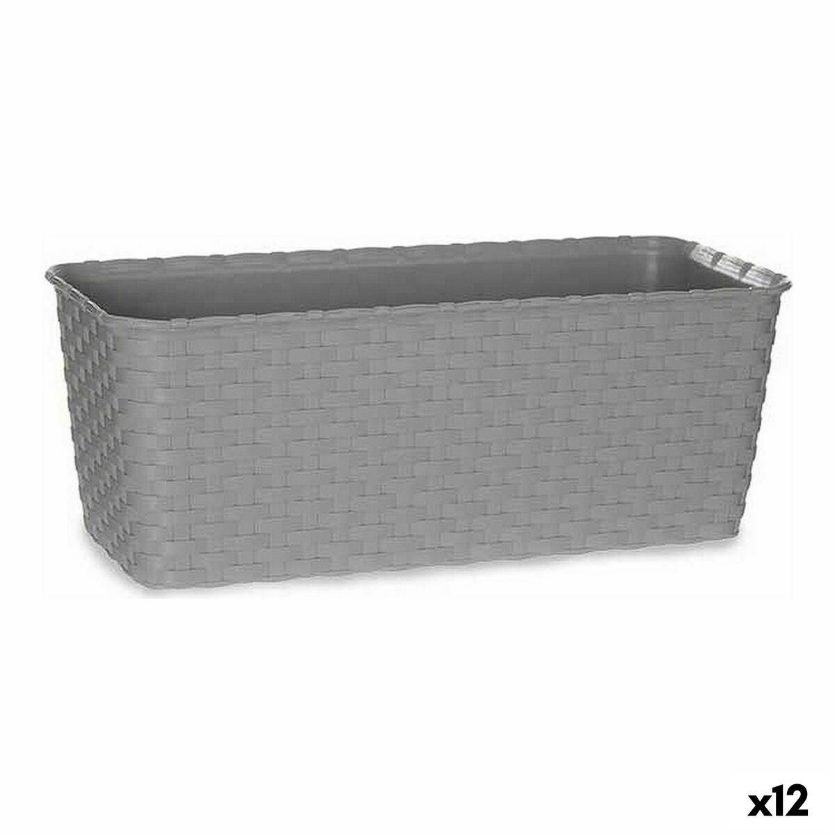 Selvvandende planter Stefanplast Grå Plastik 13 x 11 x 29 cm (12 enheder)