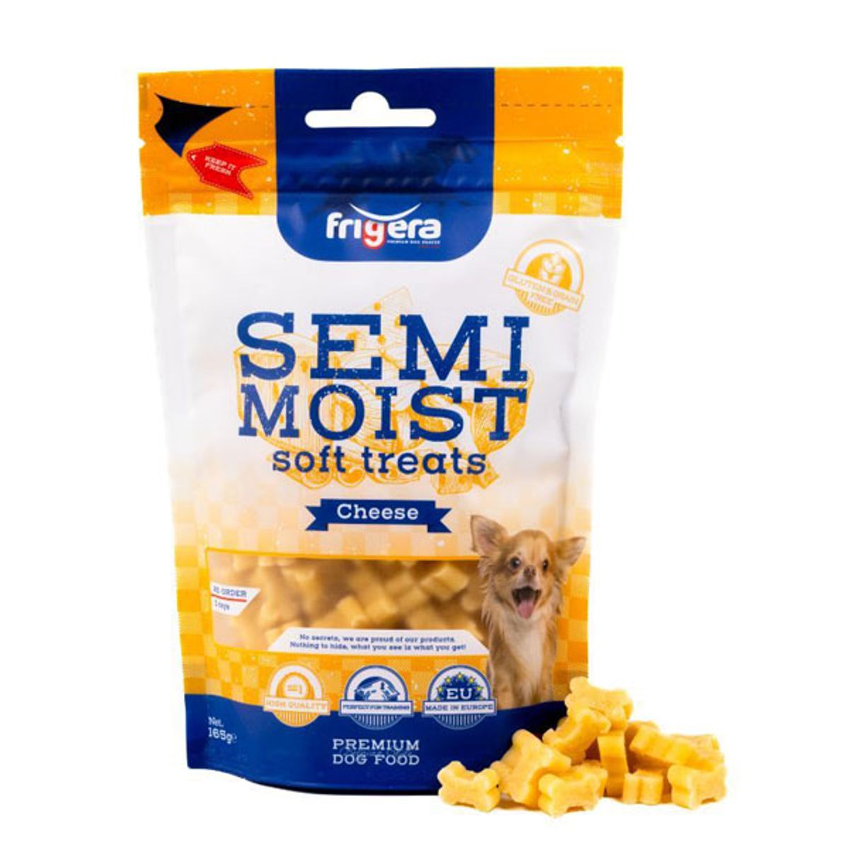 Semi-moist hundegodbidder med ost 165g