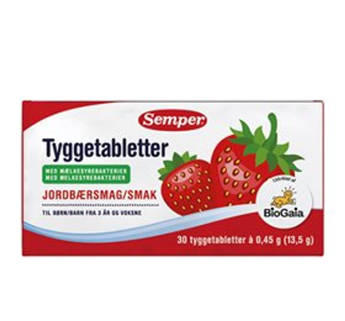 Semper BioGaia tyggetabletter &bull; 30 stk