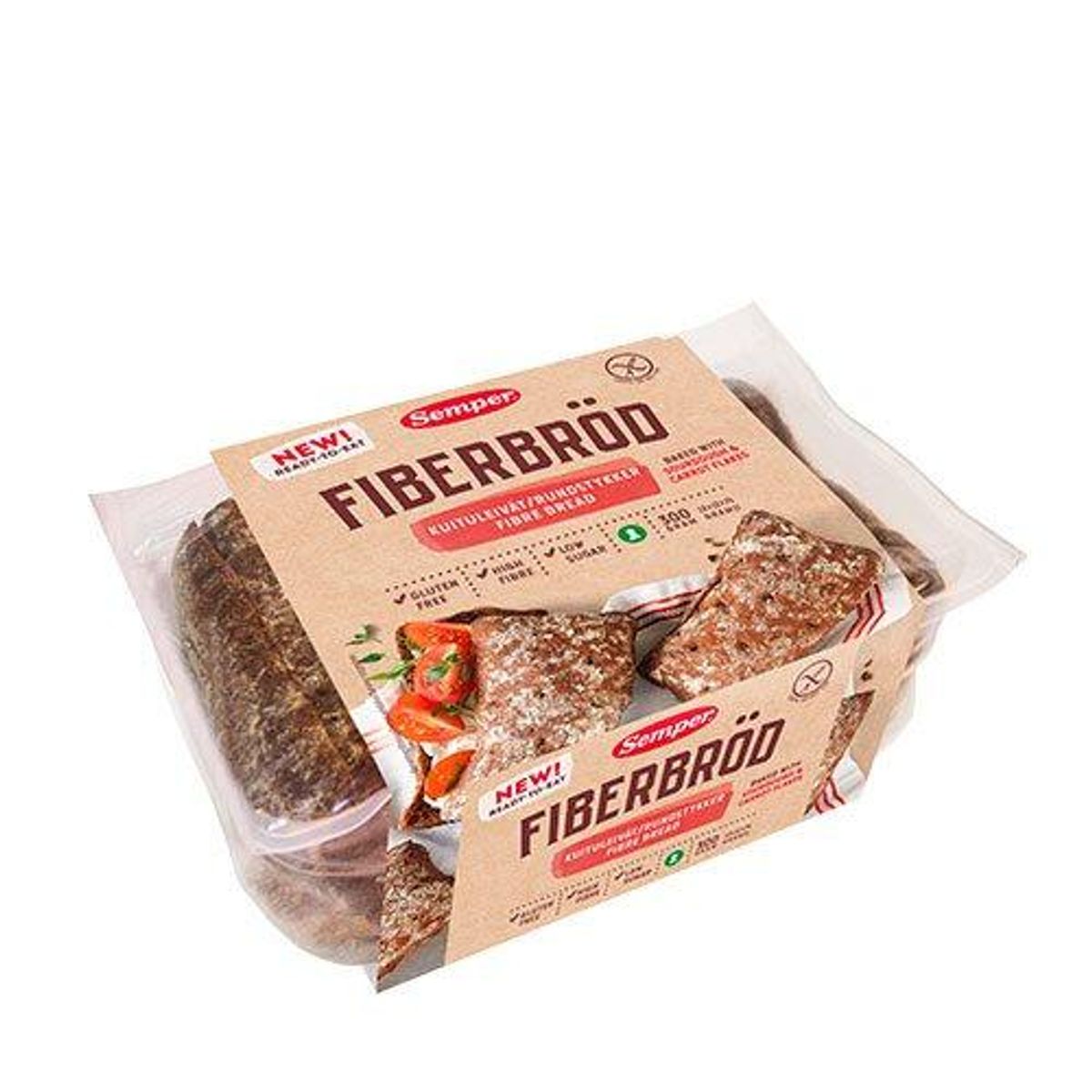 Semper Fiberbrød Glutenfri, 300g