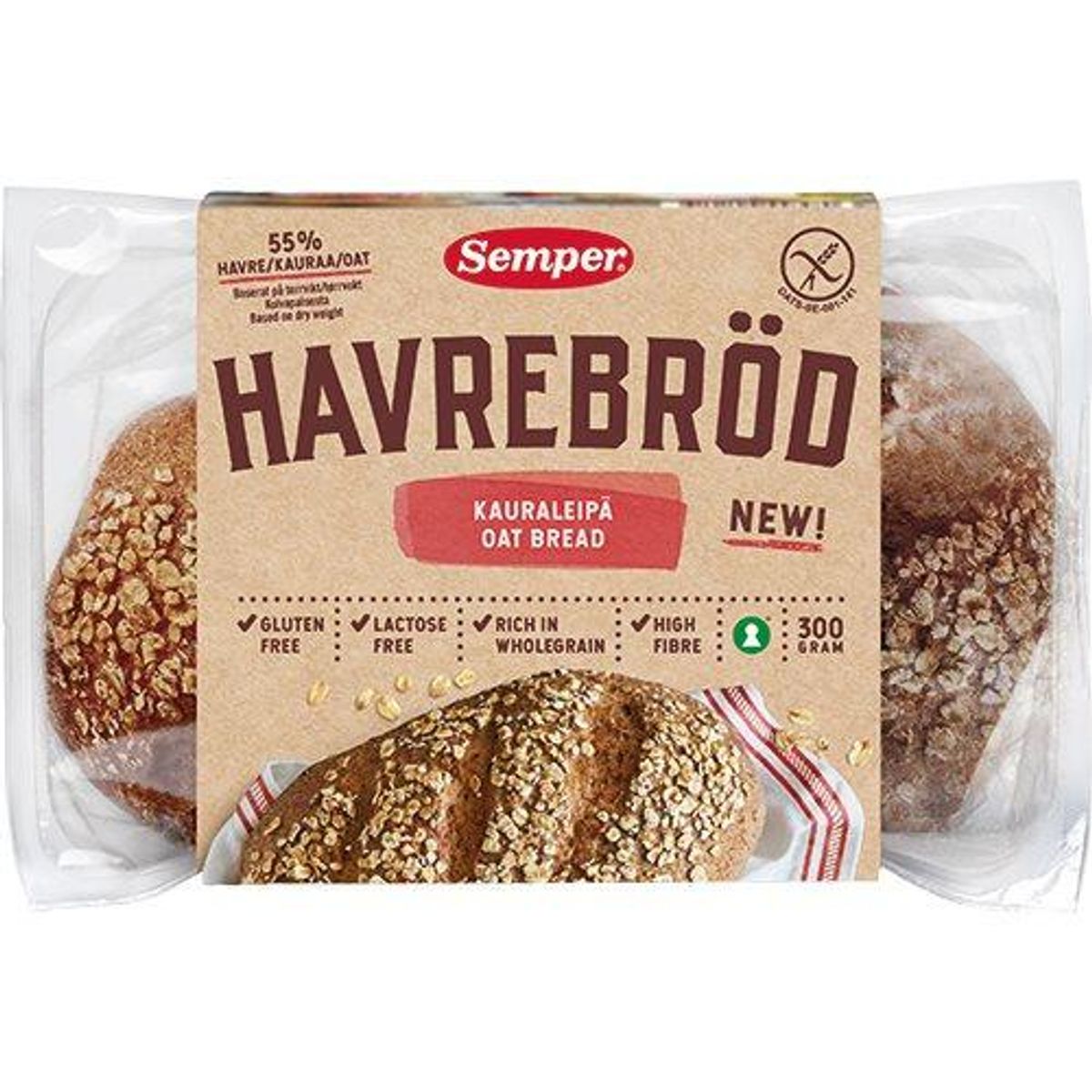 Semper Havrebrød, 300g.