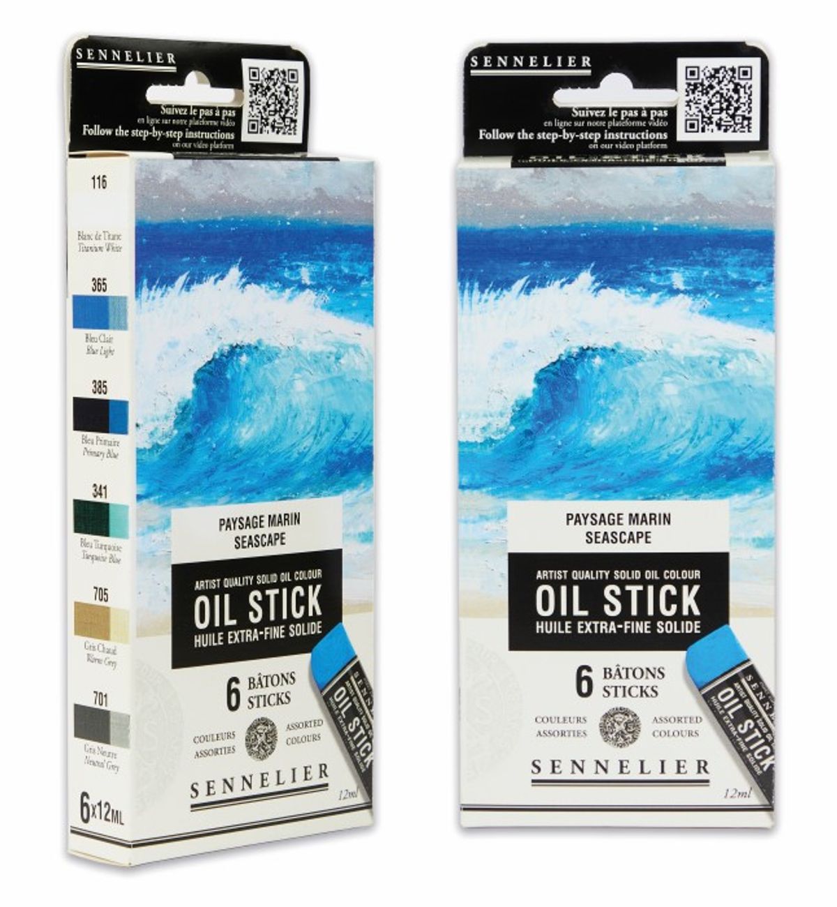 Sennelier Artist Oil Stick Set - 6 Mini Oil Sticks - Seascape