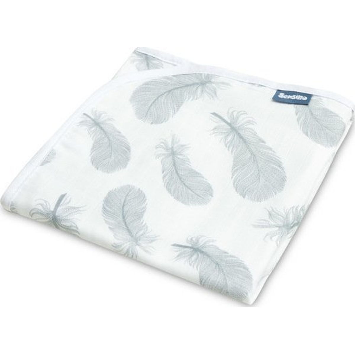 Sensillo Muslin Blanket Feathers/White 80X100cm