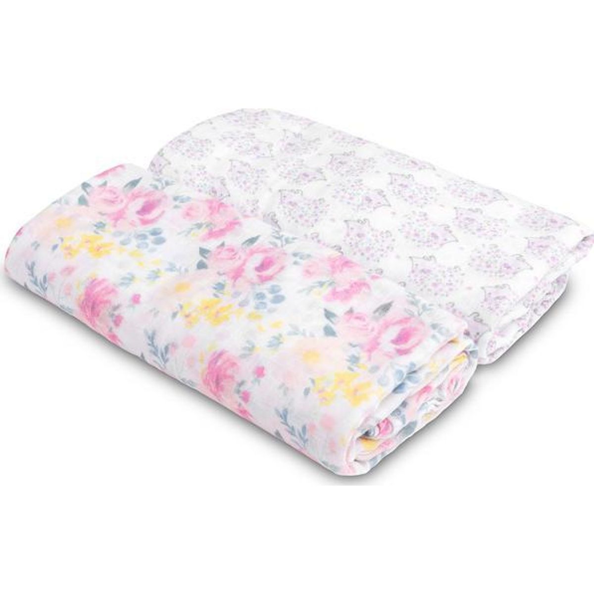 Sensillo Pielucha Bambusowa 2-Pak Kwiaty+Jee 120X120