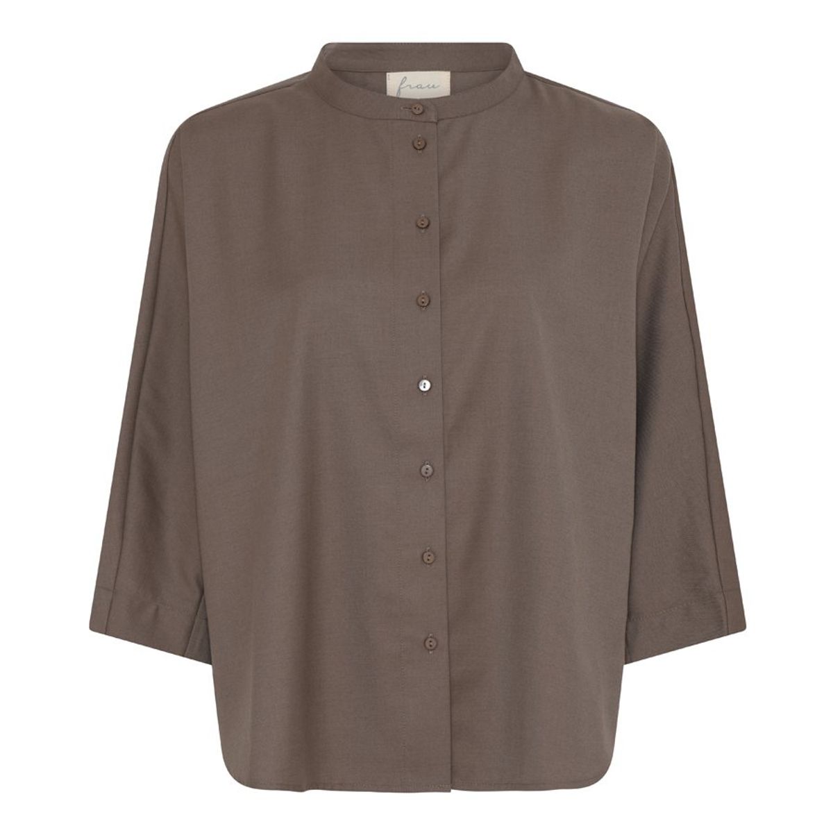 Seoul Short Wool Shirt, walnut