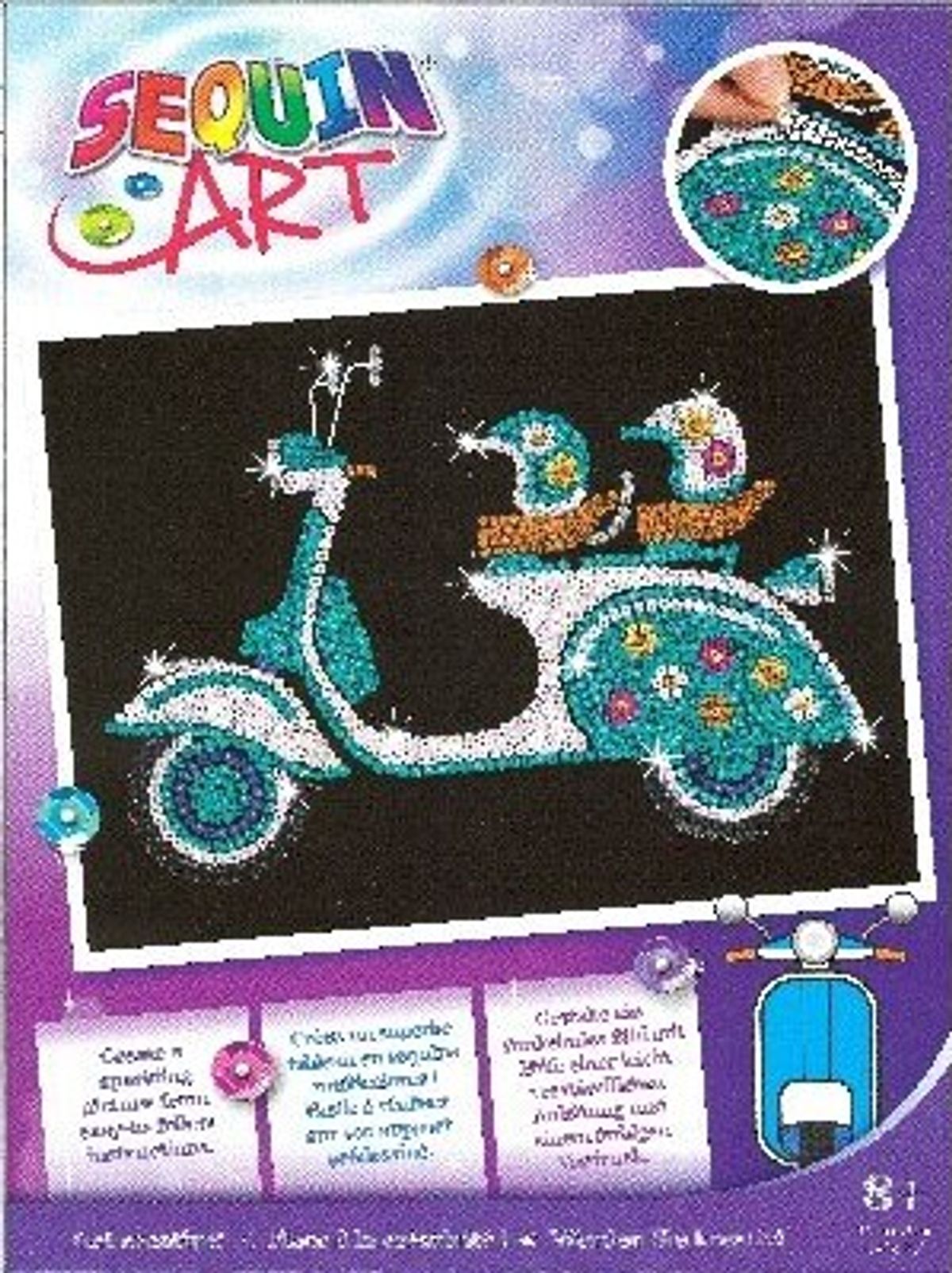 Sequin Art - Scooter - 25 X 34 Cm