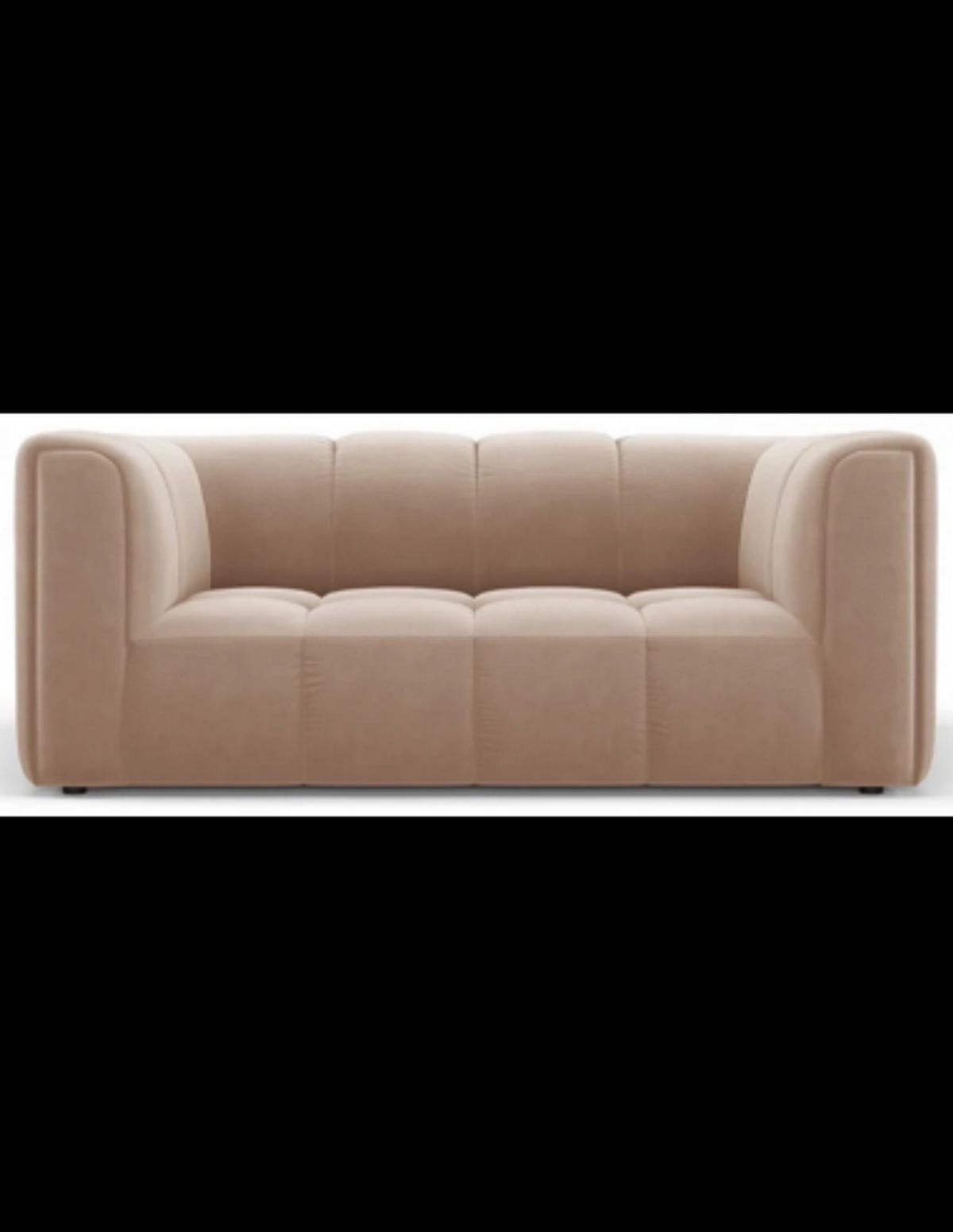 Serena 2-personers sofa i velour B166 x D96 cm - Beige