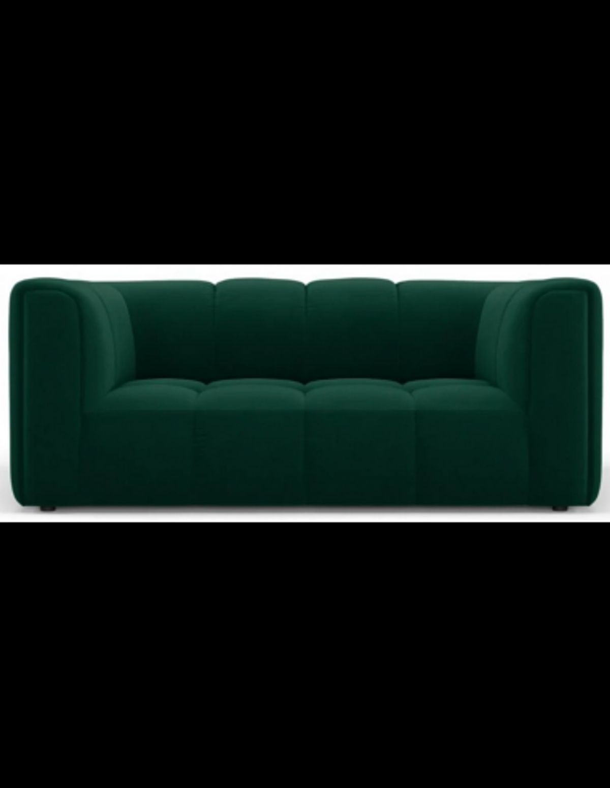 Serena 2-personers sofa i velour B166 x D96 cm - Flaskegrøn