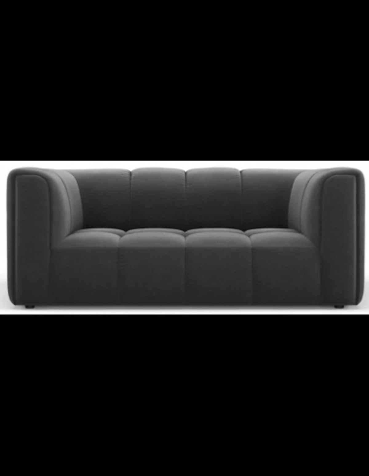 Serena 2-personers sofa i velour B166 x D96 cm - Grå