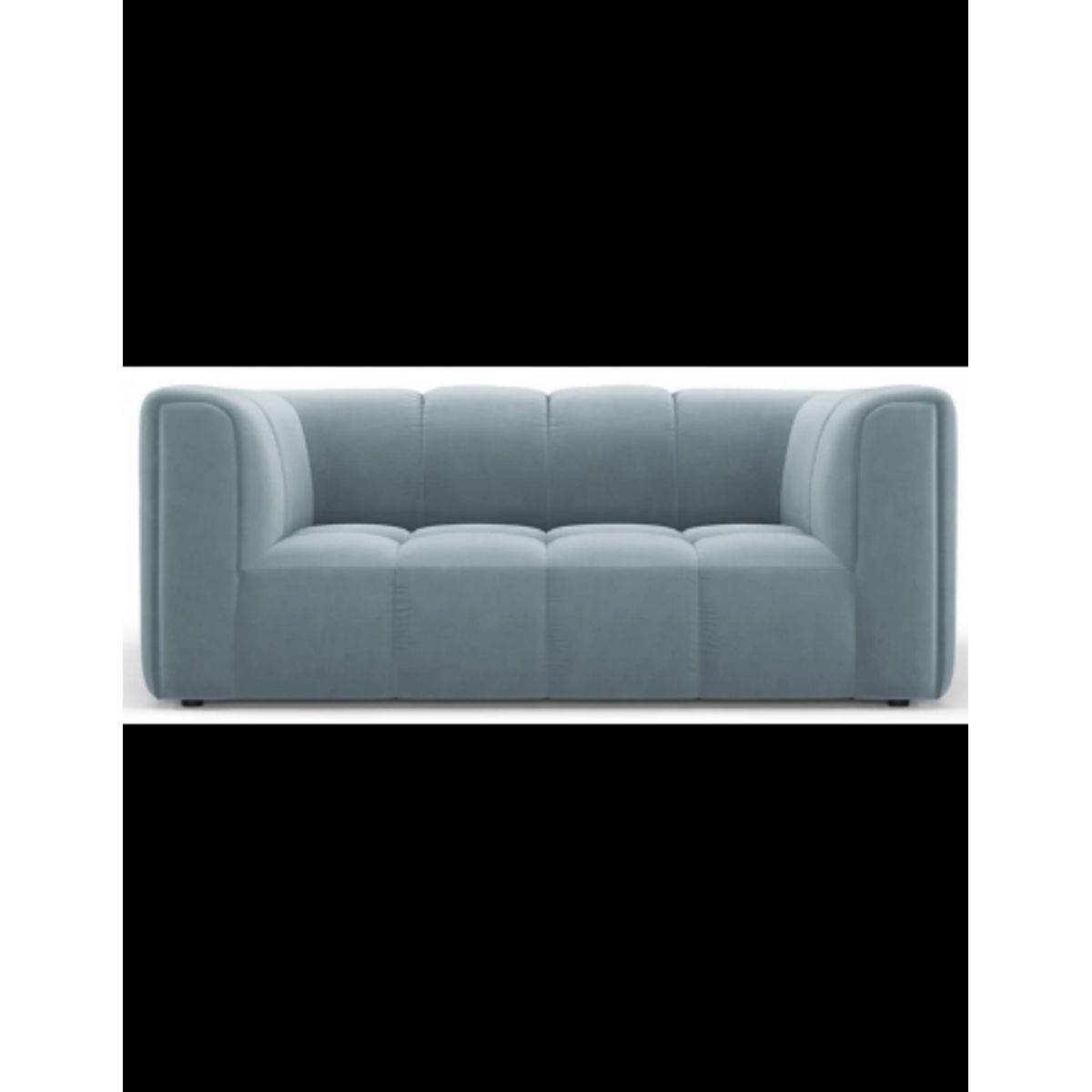 Serena 2-personers sofa i velour B166 x D96 cm - Lyseblå