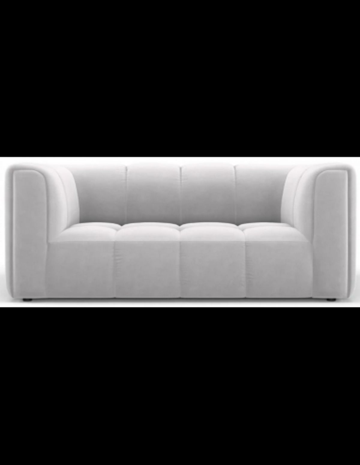 Serena 2-personers sofa i velour B166 x D96 cm - Sølvgrå