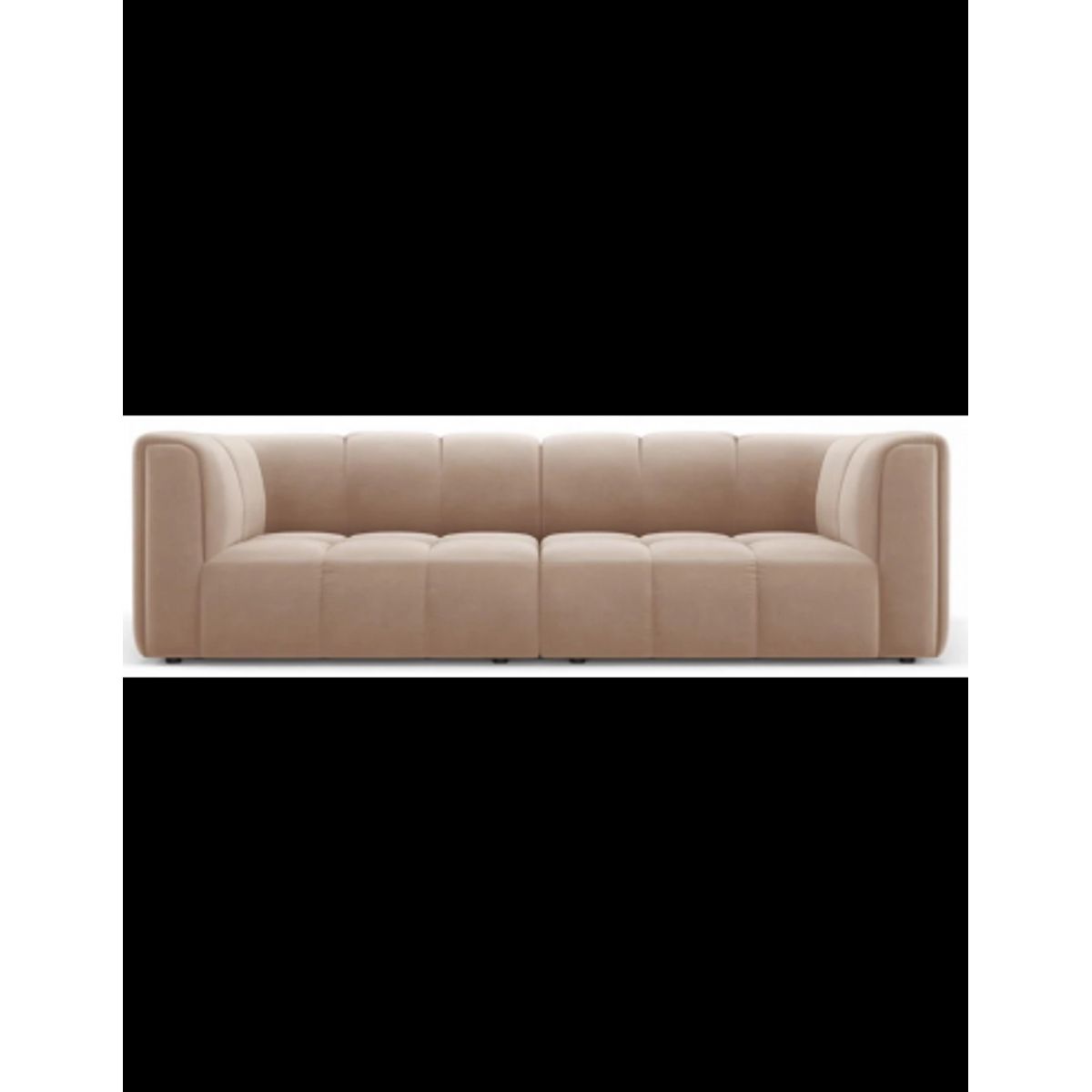 Serena 3-personers sofa i velour B226 x D96 cm - Beige