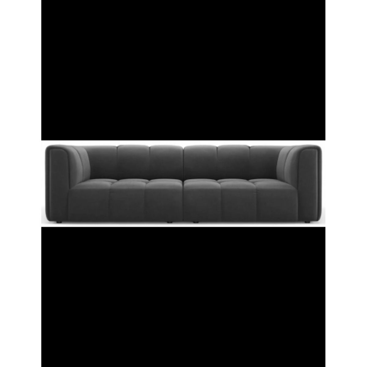 Serena 3-personers sofa i velour B226 x D96 cm - Grå