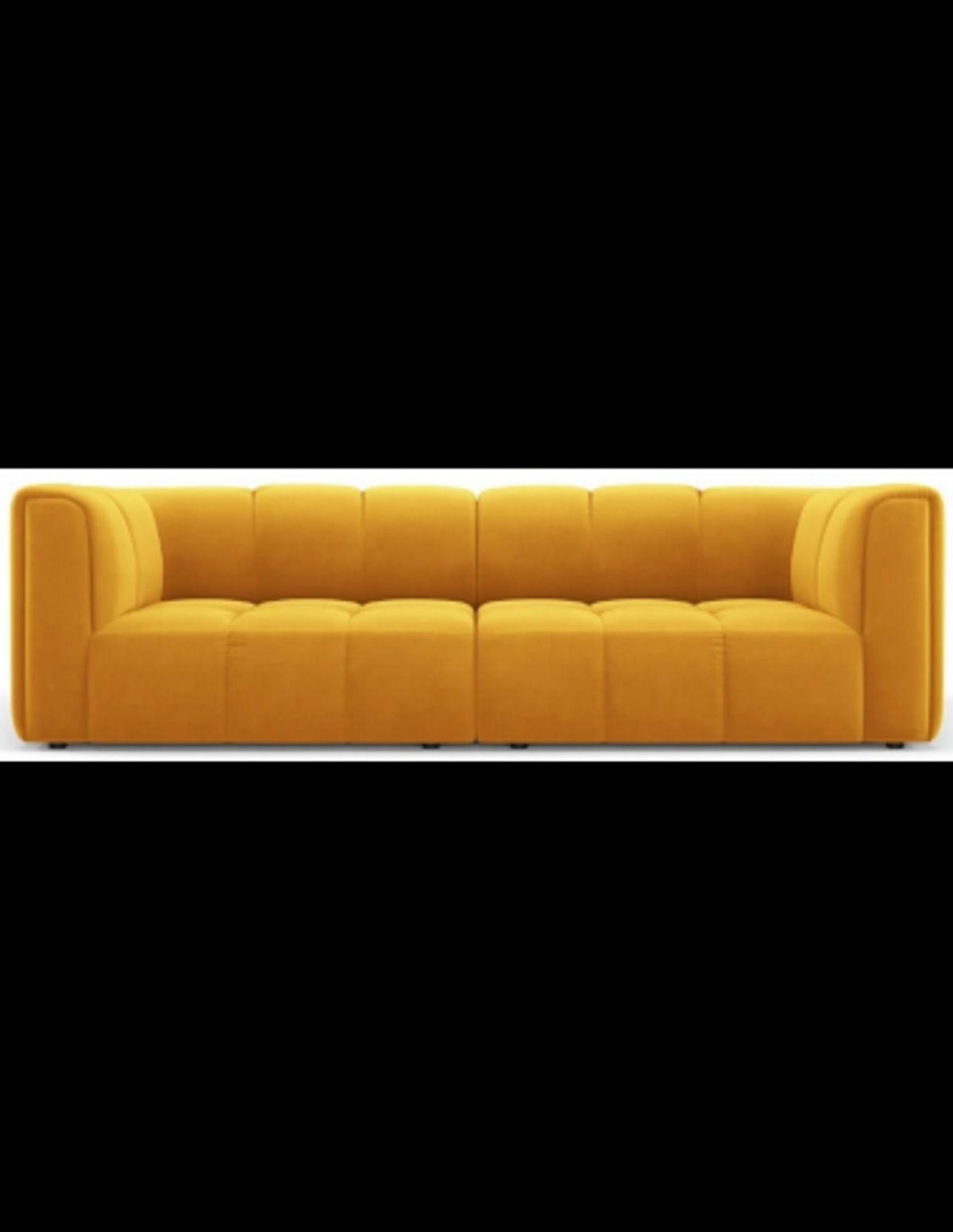 Serena 3-personers sofa i velour B226 x D96 cm - Gul