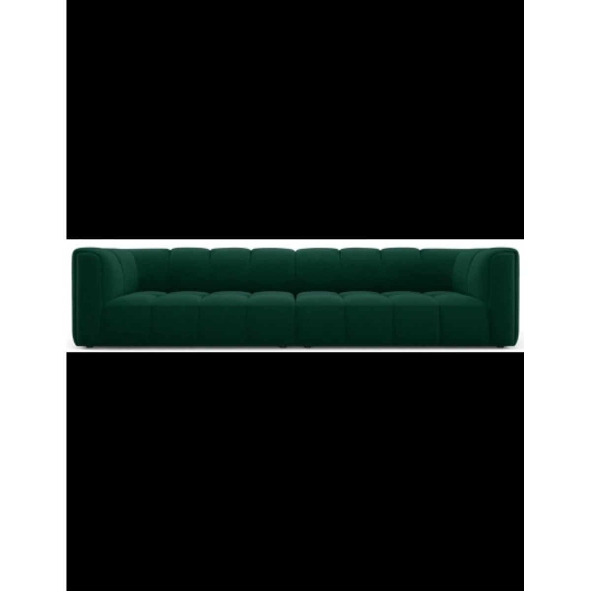 Serena 4-personers sofa i velour B286 x D96 cm - Flaskegrøn