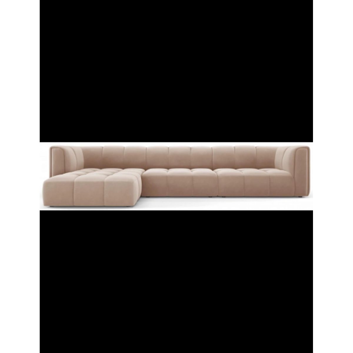 Serena venstrevendt chaiselong sofa i velour B316 x D96 - 160 cm - Beige