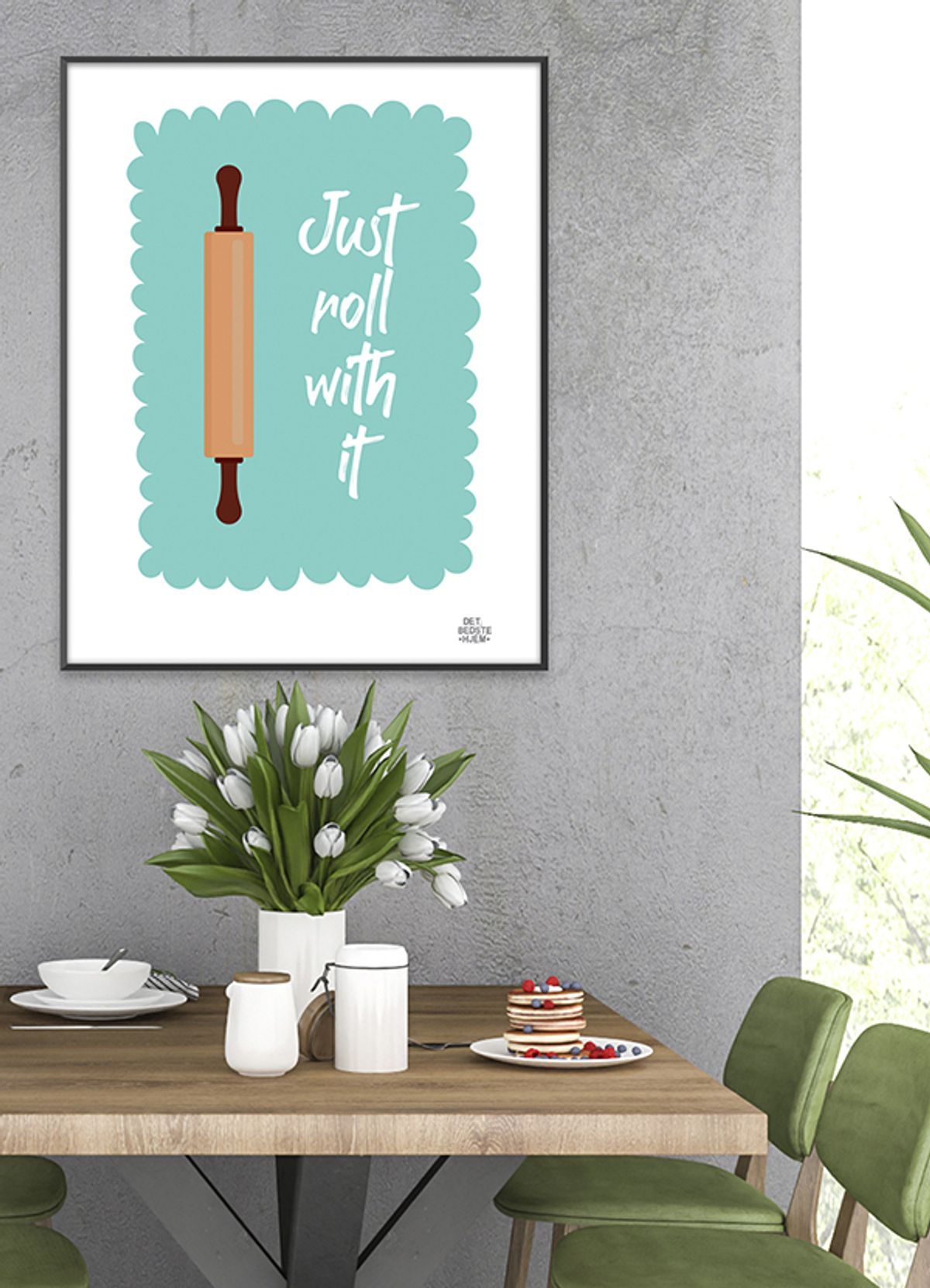 Serie#2_Just roll with it plakat - Download PDF og print selv i mange formater - kr. 299