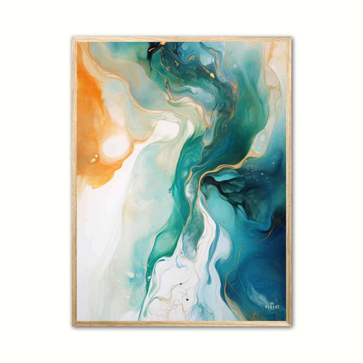 Serpentine Dreams - Abstrakt plakat 30 x 40 cm