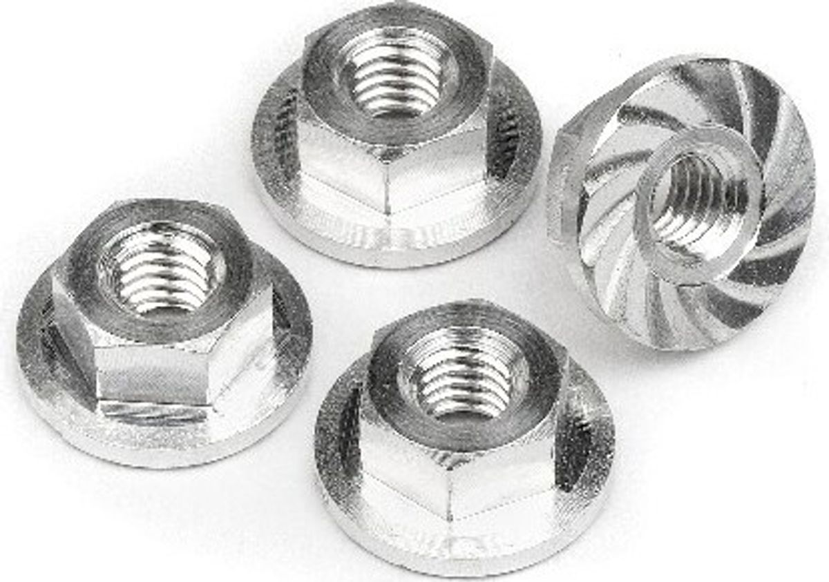 Serrated Flange Nut M4x10.8mm (4pcs) - Hp103908 - Hpi Racing